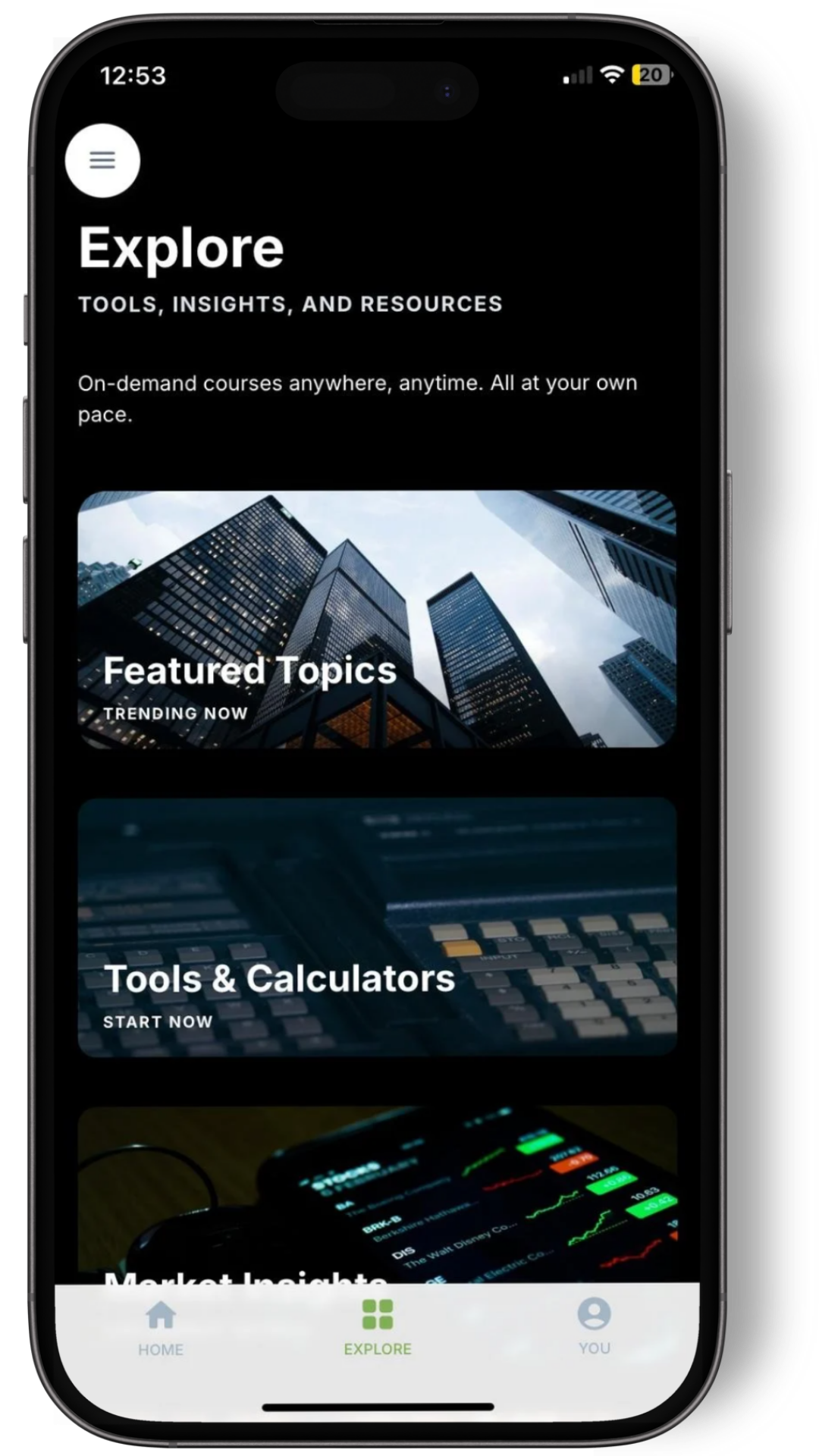 XChange app screen 2