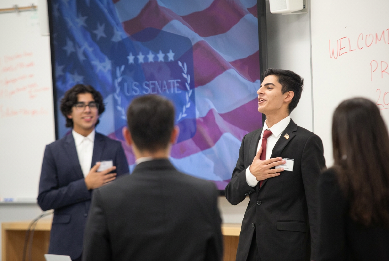 Reciting the pledge before committee